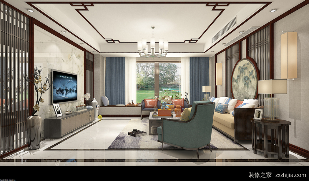 2019现代新中式客厅装修效果图 中式客厅设计范例大全