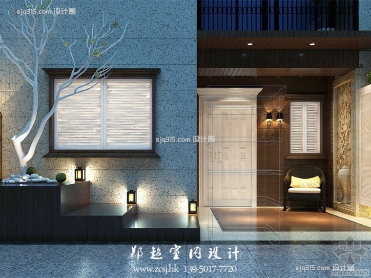 320平米美式风格别墅装修效果图| 设计圈郑超设计师