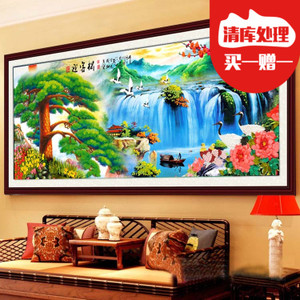 风水家居摆设_家居摆设风水图解_家居风水摆设迎客松大花并