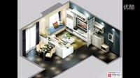 客厅隔断 3D装修设计图 二居室 三居室 室内装修设计服务家装简约施工装修简约CAD