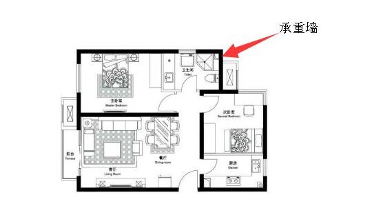 拆改承重墙对装修公司_新房卧室墙能拆吗_房间有承重柱装修图片