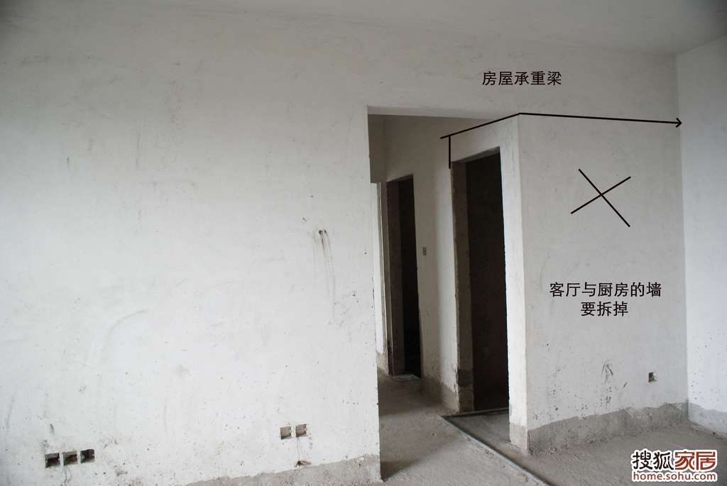 拆改和装修_手枪形户型图两室改三室装修_土巴兔一室改一室一厅装修效果图