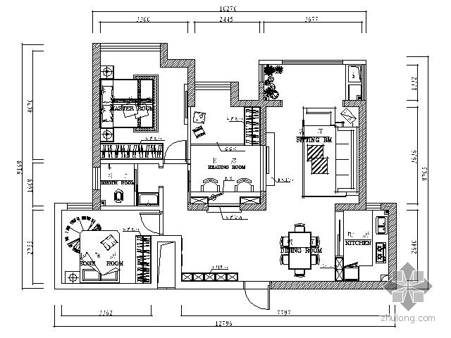 [湖南]80㎡三居小户型装修图（含效果）