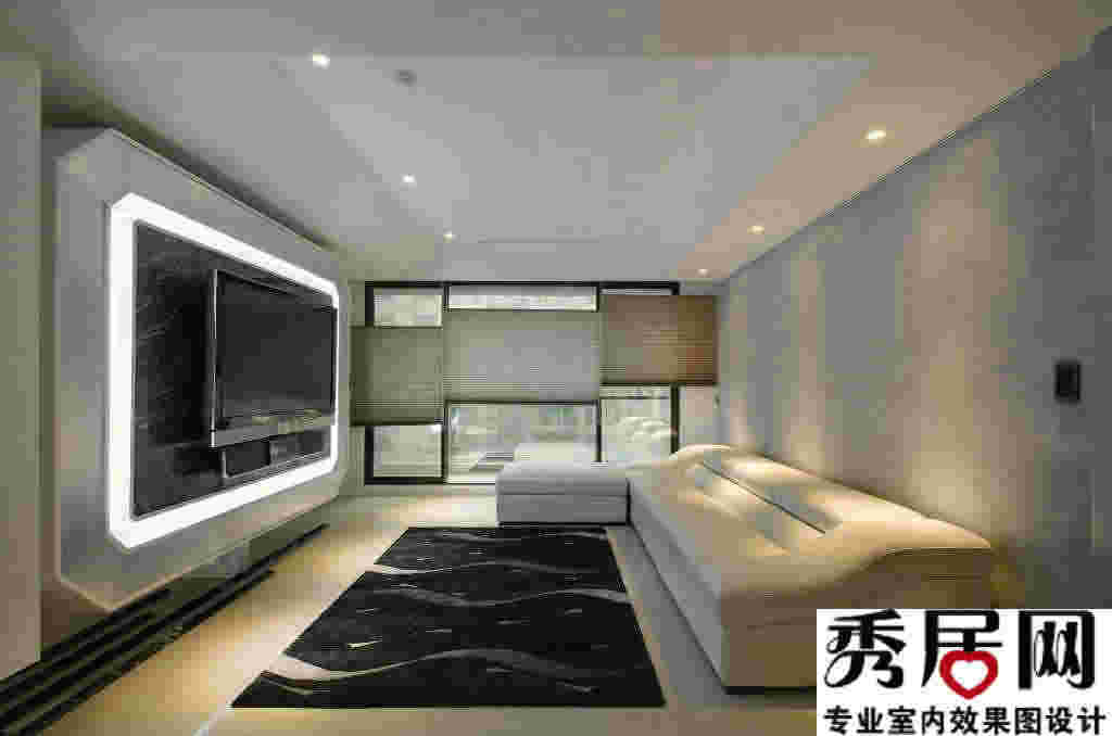 客厅pvc线逃背景墙装修效果图 欧式豪华客厅pvc仿疮装饰线逃墙设计图