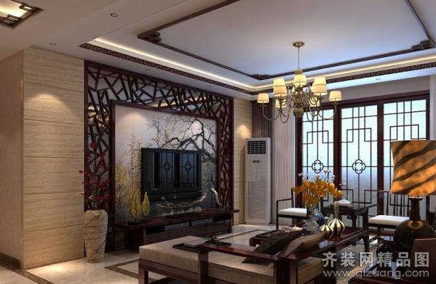中式客厅装修效果图客厅背景墙_中式客厅简明装修效果图_客厅中式装修效果图欣赏