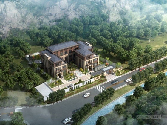 [合集]3套超精品独栋别墅建筑施工图（含效果图及结构水暖图纸）
