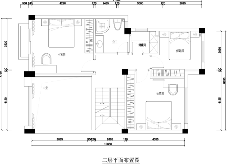 公园道一号别墅装修设计施工图及效果图