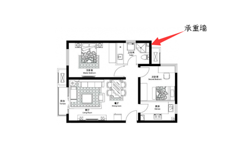 房间有承重柱装修图片_砖混结构的墙能拆吗_装修拆改承重墙