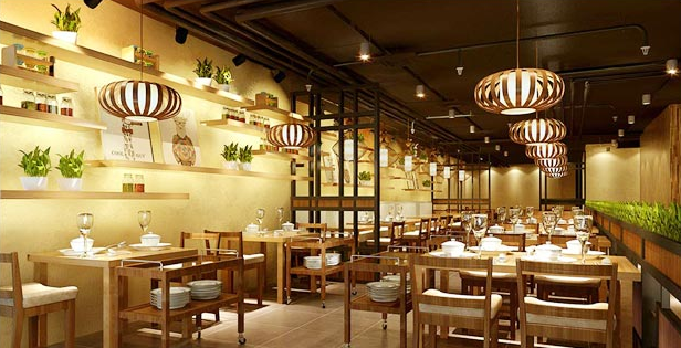 自助餐厅装修中自助餐台的设计原理_装修自助设计_自助烧烤店装修效果图