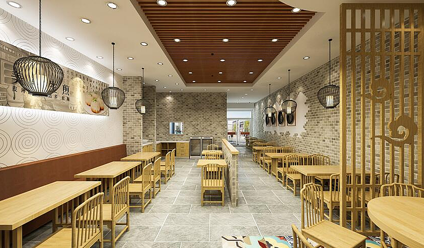 中餐装修设计_中餐饭店装修效果图_中餐店装修