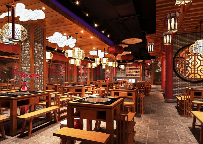 中餐饭店装修效果图_中餐店装修_中餐装修设计