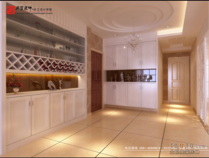客厅隔断造型柜木工_酒水柜木工装修效果图_木工做的多宝阁柜图片