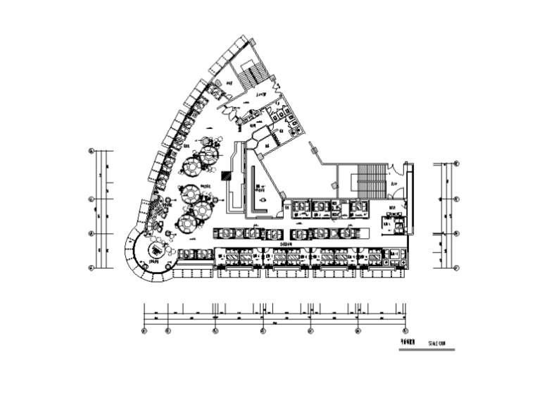 福建沙县上岛餐馆室内装修设计竣工图