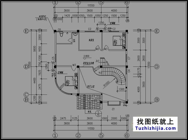 120平方米农村四层别墅设计图