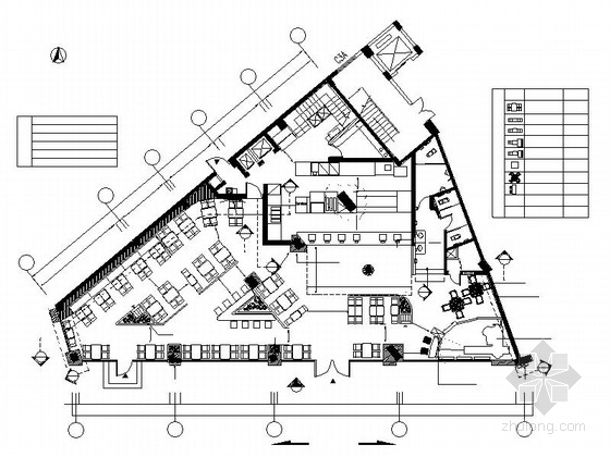 [厦门]某高档餐厅装修设计CAD施工图