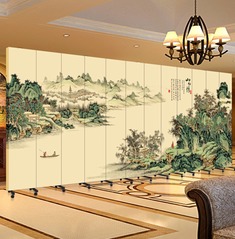 实木中式客厅屏风