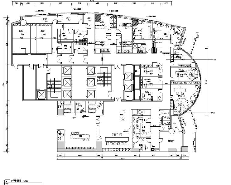 [新疆]现代风1300平米整形美容医院空间装修施工图（附效果图)