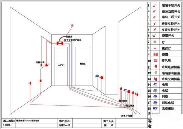 商品房水电预埋施工图图片