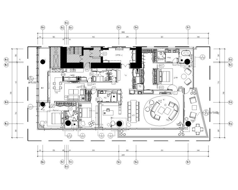 [YabuPushelberg]深圳湾1号-现代风格平层豪华四居室样板间室内装修设计施工图+效果图