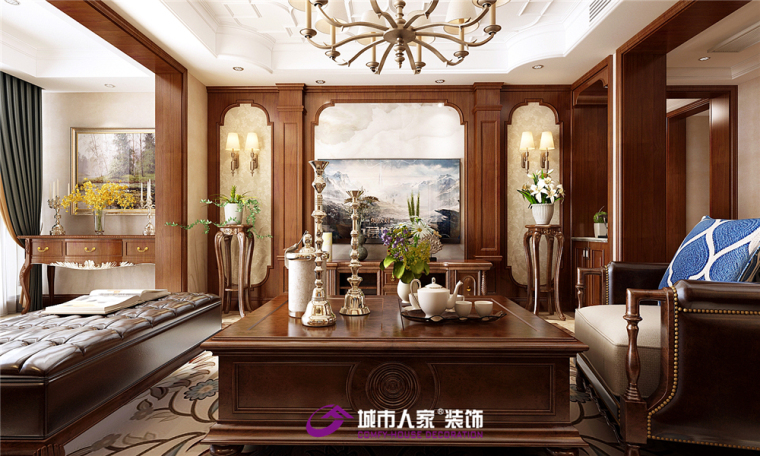 凯旋新城装修效果图现代美式