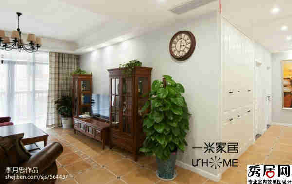 欧式实木两侧带立褂拱效果图 水曲柳家庭整体组合电视蛊图片