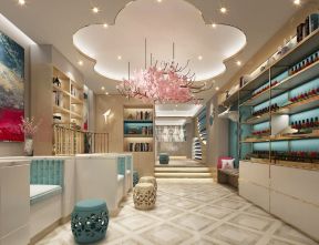 美甲店装饰图 美甲店装修风耕图