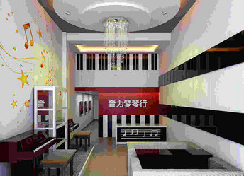 开琴行装修效果图_琴行装修效果图_古玩店装修效果图片