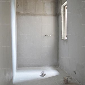 主卧卫生间防水完毕装修效果图