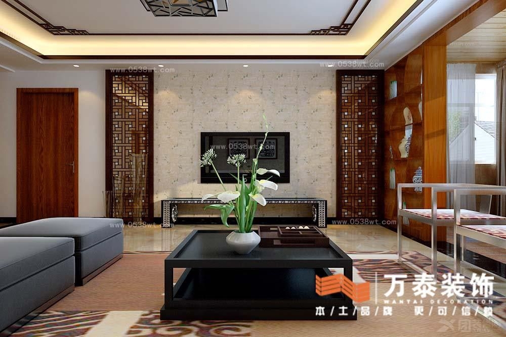 新中式风格房顶装修效果图大全_客厅吊顶装修效果图中式简约风格_中式田园风格客厅装修效果图