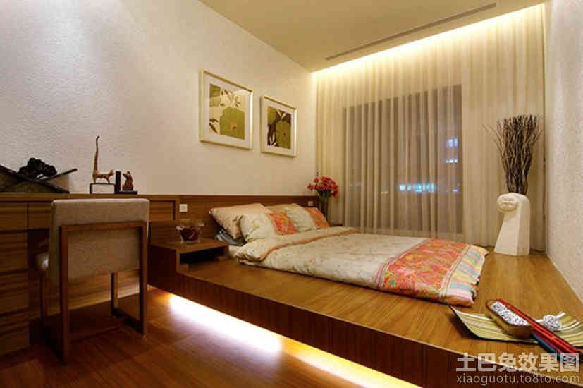 卧室床装修效果图_榻榻米床装修效果图 卧室_日式无床卧室装修效果图