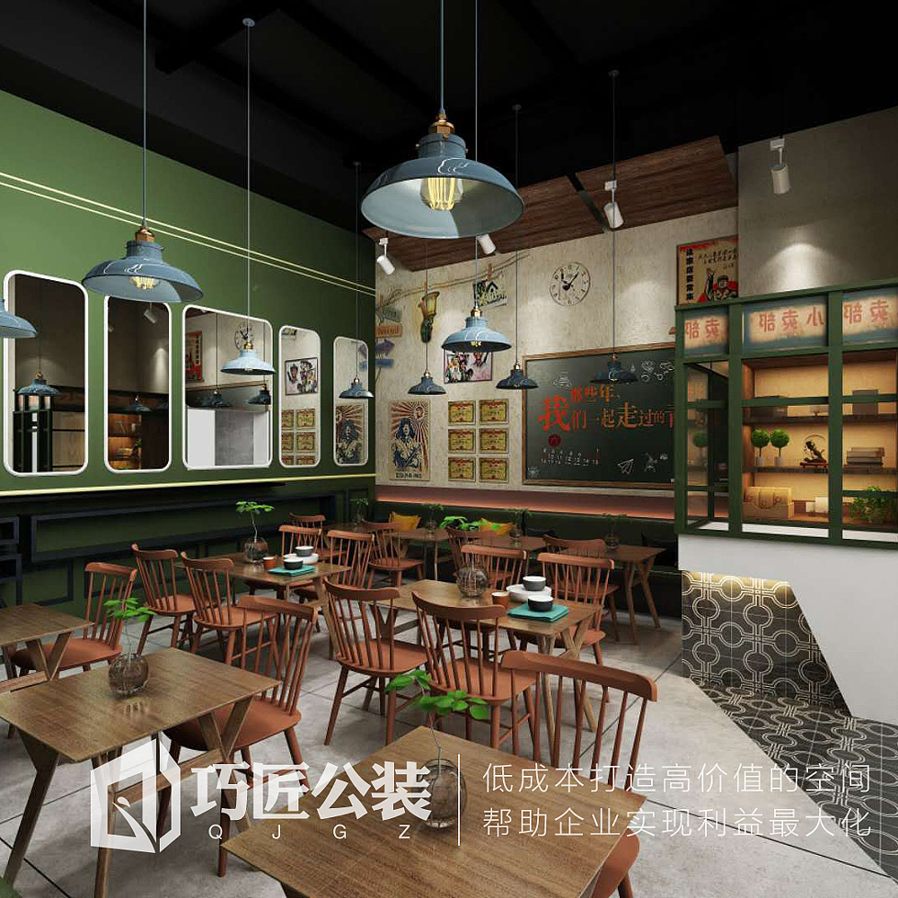 复古装修施工_小户型复古风格装修图片_发廊装修图片 复古 工业