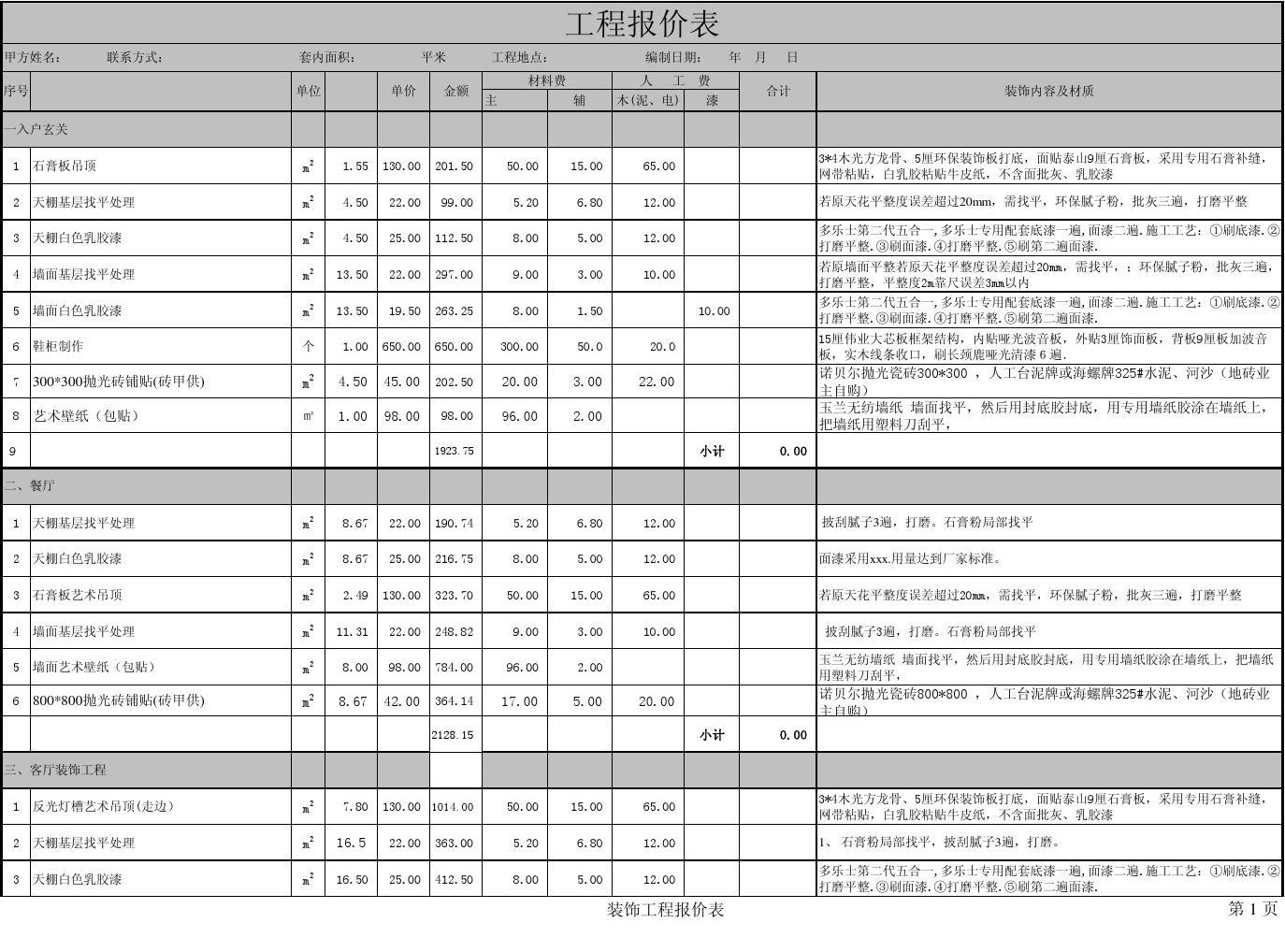 装修竣工资料_装修竣工报告_装修竣工清单
