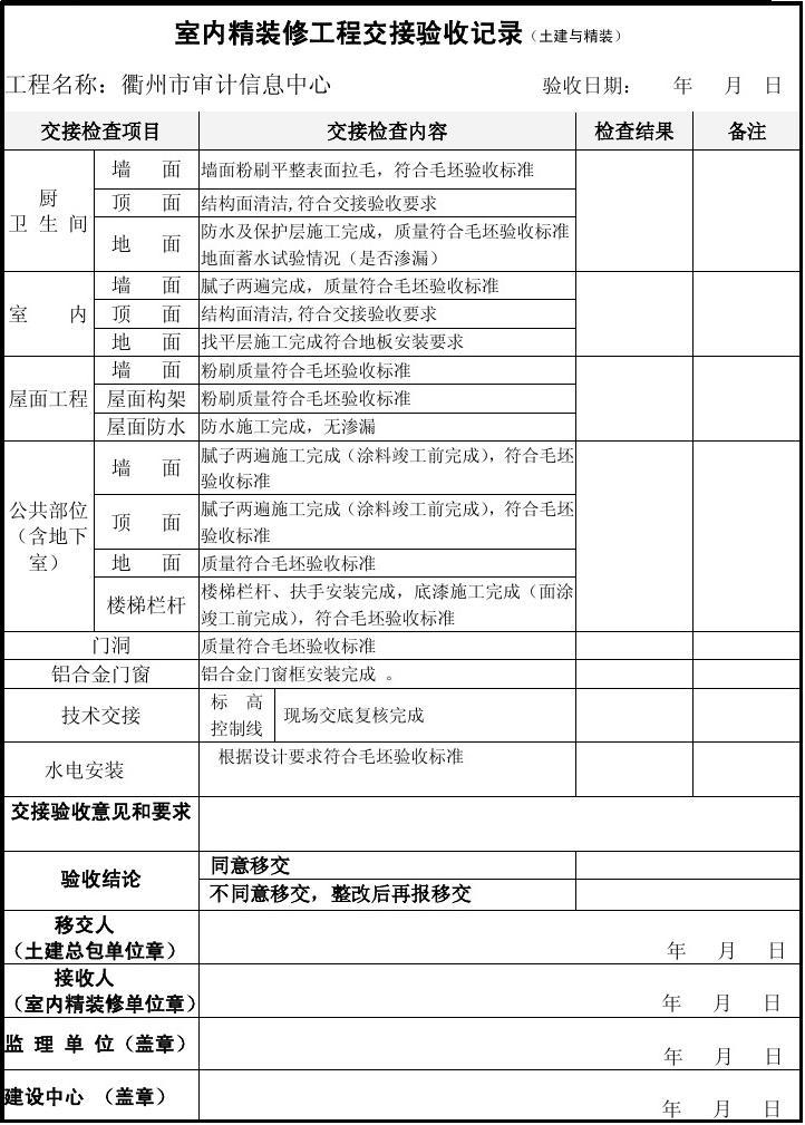 竣工环境保护验收_竣工验收资料验收_精装修竣工验收条件