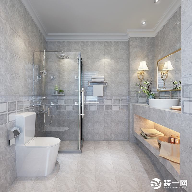 自助餐厅装修效果工业风图_黑白灰风格装修效果图卫生间_后现代风格装修效果