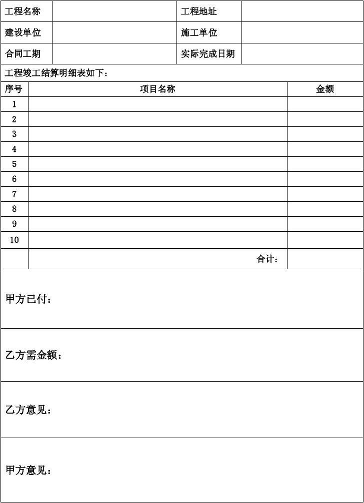 竣工工程申请验收报告_竣工工程质量报告_装修工程竣工结算书