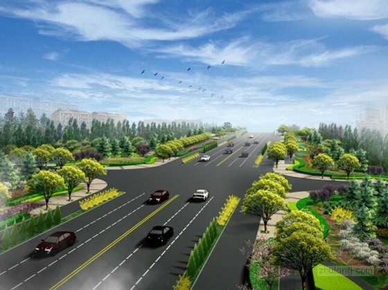 [浙江]2015年市政道路绿化景观工程预算书(含施工图纸)