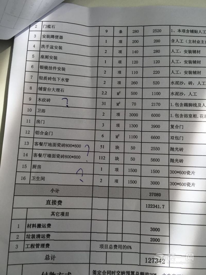 装修辅材预算单_装修预算表90万_装修涂料预算