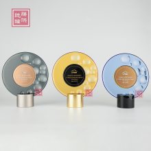 遵义水晶奖牌厂家 装修公司定制奖牌 表彰优秀设计师奖牌