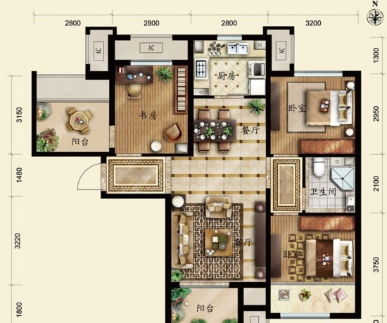 地产装修户型图psd分层素材_装修户型图大全_装修施工户型图