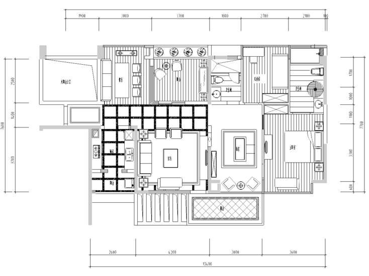 [北京]地中海风格样板房装修施工图