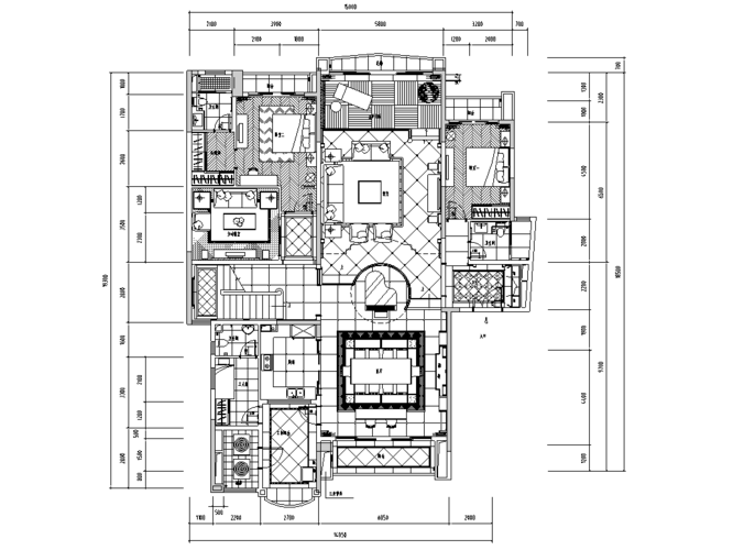 [北京]某住宅装修B1复式户型施工图