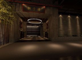 酒楼门头设计效果图 酒楼门头装修效果图