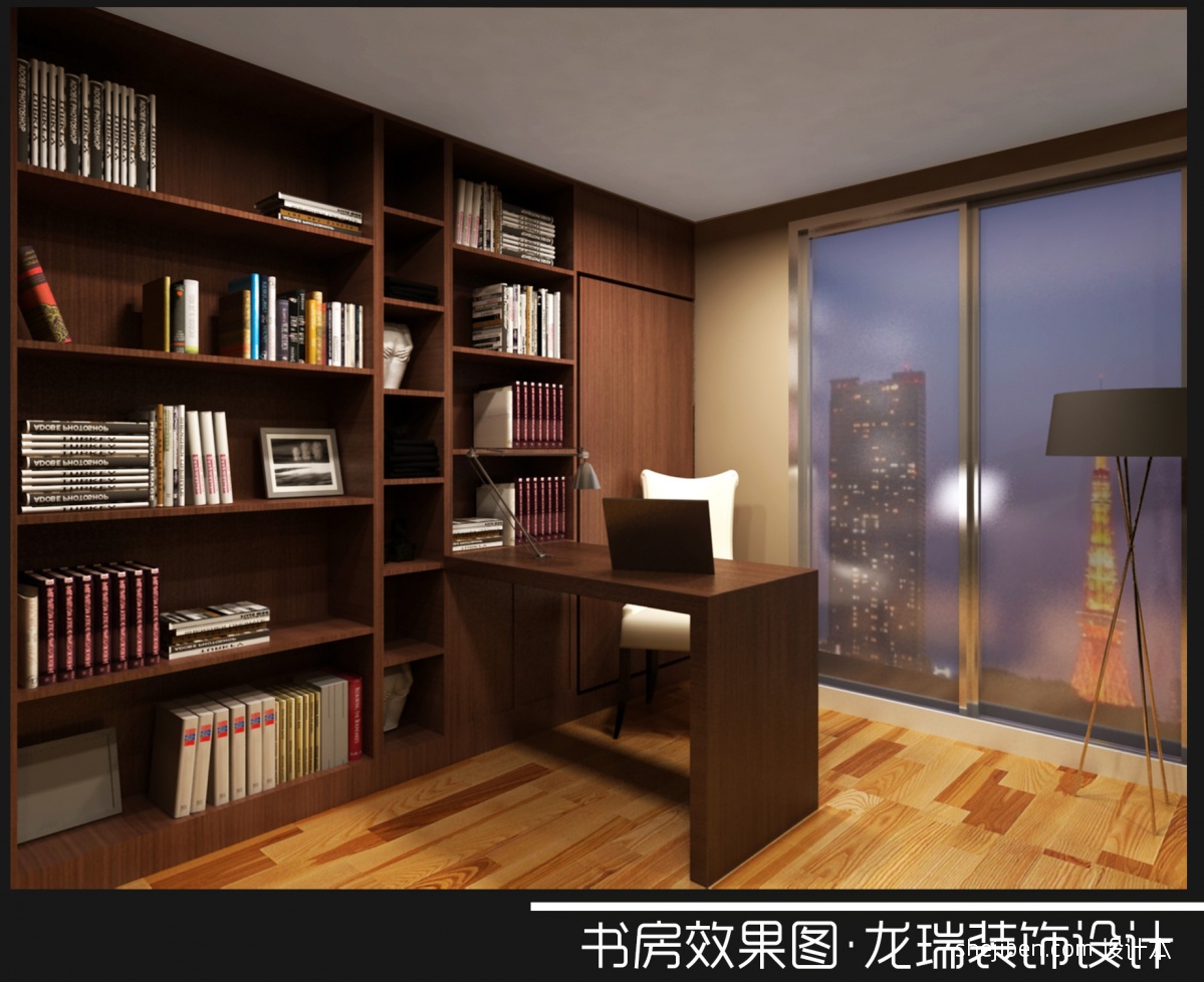 卧室兼书房装修效果图_卧室跟书房怎么一起装修效果图_小书房兼卧室装修效果图