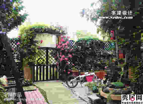 10平米小户型入户花园装修样板房效果图 私人鸦楼花园植物配置设计图片