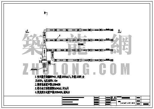 多功能厅空调平面图与剖面图.dwg