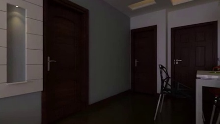 现代简约绿色点缀室内设计全景装修效果图