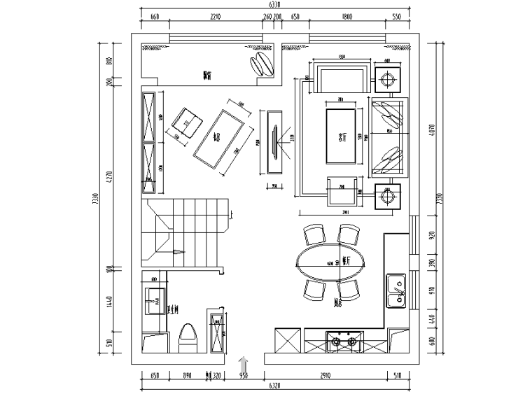 [内蒙古]LOFT风格样板间设计施工图（附效果图）