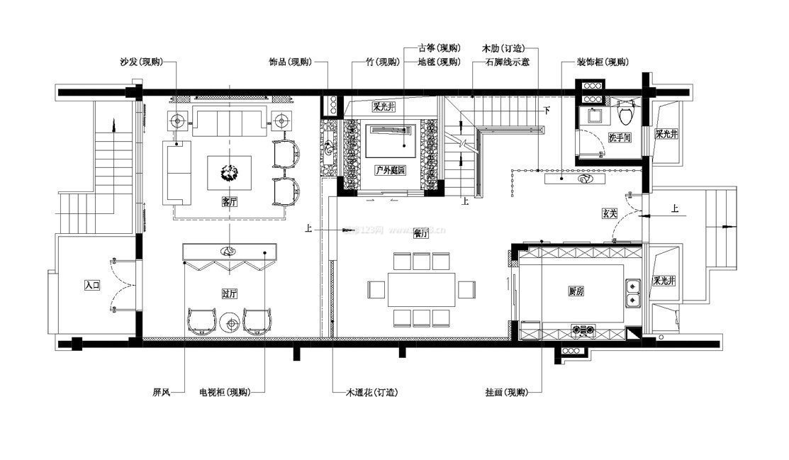 长条型户型设计_厨房装修效果图 方形_长方形户型装修设计
