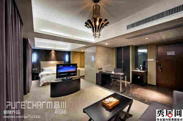 五星级豪华套间装修效果图 49平酒店式公寓实景设计照片