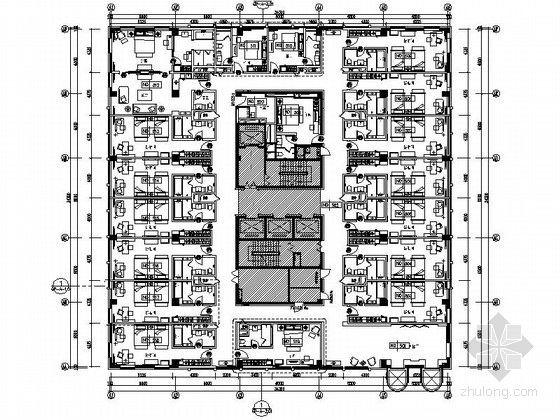[北京]繁华商贸区大型企业典雅高档办公楼室内装修施工图（含效果及实景）